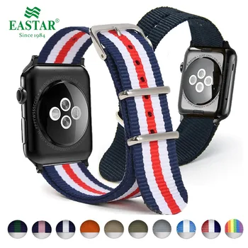 Eastar Țesute Nailon Trupa Watchband Pentru Apple Watch 6 7 8 44mm 45mm curea iwatch 5/4 SE încheietura banda de nailon curea curea