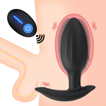 Control De La Distanță De Prostata Pentru Masaj Vibrator Anal Sex Masculin Masturbare Dop De Fund Vibratoare Erotice Jucarii Sexuale Pentru Barbati Prostata Stimulator