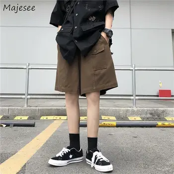 Bărbați de pantaloni scurți de Marfă Unisex Vara Noi Studenți de Mari Dimensiuni coreean Vrac Direct Casual Genunchi-lungime Harajuku 90 Imperiul Streetwear