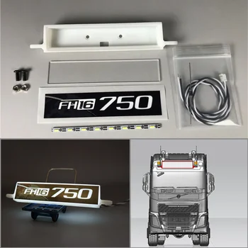 1:14 Scară Publicitate cu LED-uri Casete luminoase Parasolar Lumina de Piese pentru Tamiya RC Camion Basculantă VOLVO FH16 750 560360 de Asamblare Jucării DIY