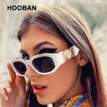 HOOBAN Brand de Design de Epocă Pătrat ochelari de Soare Femei Barbati Moda Leopard Dreptunghi ochelari de Soare de Lux Gradient UV400 Ochelari