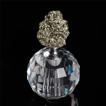 1buc Pirită Sticle de Parfum Pietre Naturale Cristal Decor Acasă Femeile Sticla de Parfum de Înaltă Calitate