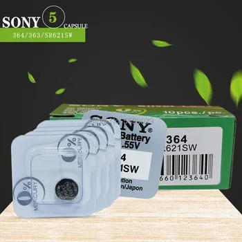 Originale Pentru Sony 5pcs SR621SW Oxid de Argint pentru Ceas AG1 364 164 D364 L621 Butonul de Celule Monede Bateriile Singur bob de ambalare
