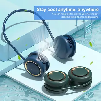 Gât Agățat de Răcire Ventilator USB Reîncărcabilă 3 Viteza Portabil Lamă Cooler de Vară în aer liber de Călătorie Radiator Aer, Ventilator răcire