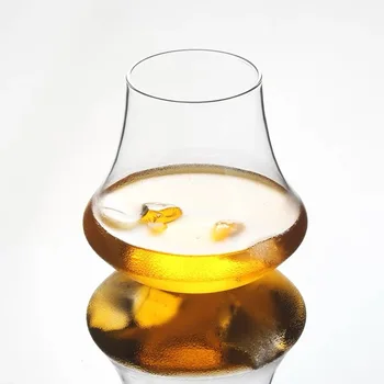 340ml Creative Cristal Whisky Cana cu Vin Paharul Tumbler Spiritele Cupa de Sticla Vânt Forma Marginea Fund Gros de Sticlă