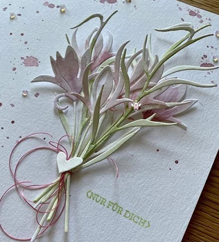 Nouă Flori, frunze decor de metal de Tăiere Moare Șabloane DIY Scrapbooking Hârtie/foto Carduri de Relief Moare