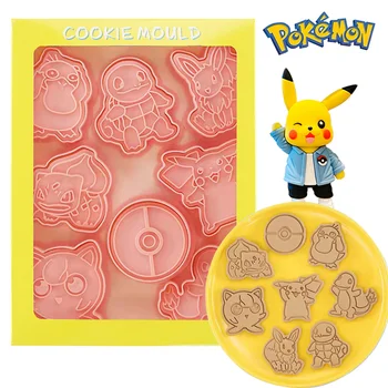 Pokemon Cookie Mucegai Pikachu Până La Rață de Copt Cookie Mucegai Cutie DIY Acasă Cookie 3D tridimensional Împinge Fondant Instrument de Copt