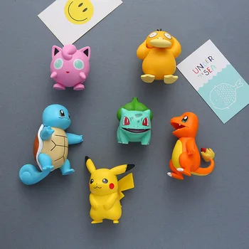 Original POKEMON Magneți de Frigider Jucării Pikachu Animație de Desene animate Acasa Kawaii Decor Ornamente Figurine Copii, Cadouri de Ziua de nastere