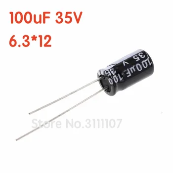 20BUC/LOT 100uF 35V 6.3*12 Aluminiu electrolitic capacitor Condensator Electrolitic 35v 100uf