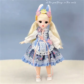 Stil Lolita Fete Păpușă Jucărie 1/6 Bjd 28cm Papusa Set Complet cu JK Haine Copii Dress Up Jucărie Accesorii