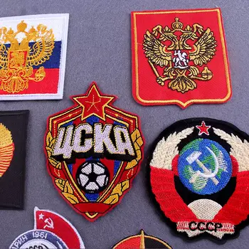 CCCP Patch Fier Pe Patch-uri Pentru Îmbrăcăminte Moscova Club de Fotbal Patch-uri Brodate Pe Haine Sacou Dungi Broderie Patch-uri Insigna