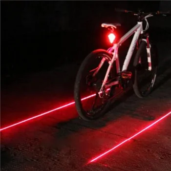 Bicicleta cu LED din Spate, lumina spate Impermeabil de Siguranță lampa de Avertizare 5 LED și Laser 2 Noaptea Biciclete de Munte de Lumină Lampă Spate Bicicleta Lumina