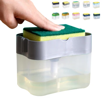 2 în 1 de Spălare Detergent Lichid Dozator de Presă-Tip de Sapun Lichid Cutie Pompa de Organizator Instrument de Bucătărie Baie Consumabile