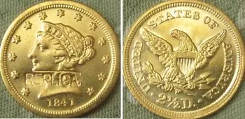 $2.5 Libertate de Aur 1841 copia monede