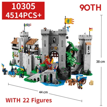 Noul Aug 2022 10305 Regele Leu Cavalerii Castelul Medieval Model De Blocuri De Asamblare Cărămizi Set Jucarii Pentru Copii Cadou De Crăciun