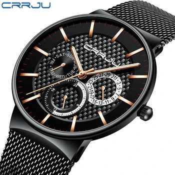 Noua Moda CRRJU Ceasuri Cuarț de Brand de Top de Lux Barbati Classic Sport Cronograf din Oțel Ceasuri 2153 relojes hombre orologio uomo