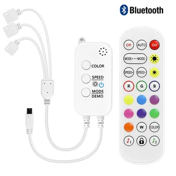 Controler Bluetooth Smart Controler RGB DC 5V 12V 24V 24Key IR Control de la Distanță Pentru 2835 5050 RGB LED Strip Build-In Microfon