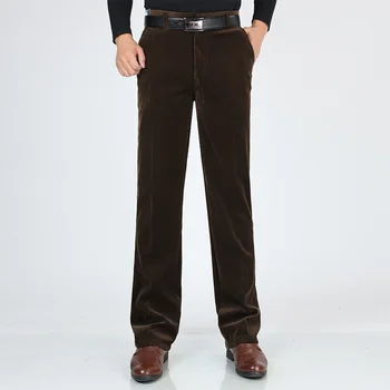 #2823 Primavara Toamna Afaceri Direct Pantaloni De Catifea Bărbați Plus Dimensiune Pantaloni De Vârstă Mijlocie Pantaloni Pentru Barbati Gros De Lungime Completă Culoare Solidă