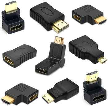 Compatibil HDMI Adaptor 90 270 Grade Unghi Drept de sex Masculin la Feminin Converter 4K HD Conector Mini / Micro Compatibil HDMI Extender