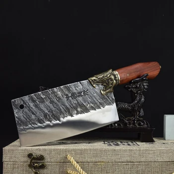Cutit feliere Longquan cuțit ascuțit bucatar cuțit special de mână forjate sârma de tăiere cuțit 4Cr13MoV oțel