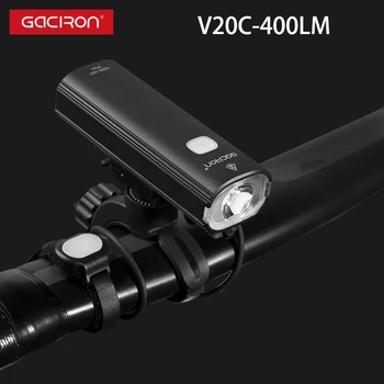 Gaciron Noapte cu Bicicleta Far incarcare USB-400Lm Lanterna Ghidon MTB Lampă Față IPX4 rezistent la apa Biciclete Road Biciclete Lanterna