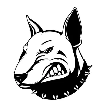13.3*15.7 CM Angry Bullterrierul Câine Masina Autocolante Creative Vinil Decal Styling Auto Bara Accesorii, Negru/Argintiu S1-0828