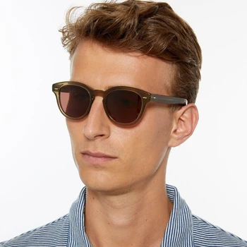 2020 Epocă Polarizat ochelari de Soare Barbati Cary Grant retro Clasic de Brand Designer de OV5413 în aer liber Rundă de acetat de Ochelari de Soare Femei