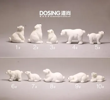Animal Sălbatic Mic Urs Polar Model De Ornamente Pic De Urși Albi Zână Grădină În Miniatură Accesorii Figurine Figurine Jucarii