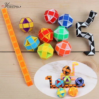 5Pcs Pliere Magic Șarpe Conducător Puzzle Cub Antistres Jucărie de Învățământ pentru Copii de Ziua Favoruri de Partid Saci Goodie Școală Recompensa