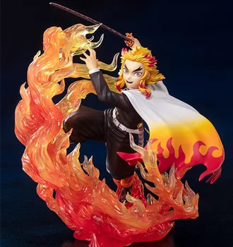 18cm Anime Demon Slayer Figura Demon Slayer Respirația de foc Rengoku Kyoujurou PVC figurina de Colectie Model Jucării Copil Cadou