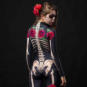 Horror Costum Carnaval de Halloween Petrecere de Cosplay Purim Craniu de Adult Copii Costum Salopeta Ziua Morților Nou Stil 2022