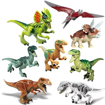8 Buc/set Dinozauri Jurasice Blocuri Jucării Clasice Tyrannosaurus Cifre Bloc Caramida Copii Baieti Jucărie Cadouri