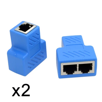 CYSM 2 buc STP UTP Cat6 RJ45 8P8C Plug La Dublu RJ45 Splitter de Retea Ethernet Adaptor de Comutare