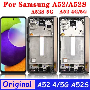 100% Originale Pentru Samsung Galaxy A52 LCD A52 4G Display A525F Pentru Samsung A52 5G Display SM-A526B LCD A52S 5G A528B Ecran