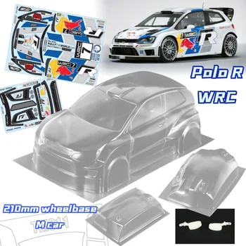 1set Polo R WRC 1/10 1:10 M de PC-uri auto caroserie 210 mm ampatament Transparent curat Raliu RC drift caroserie pentru RC MELNICK M car