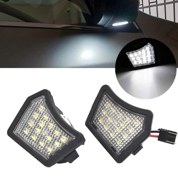 2 buc LED-uri Sub Oglinda Baltă de Lumină Pentru Volvo V40 V50 V60 V70 MK3 C70 MK2 XC90 XC70 XC60 Jaguar XF XK Sub Oglinda bun venit Lampă