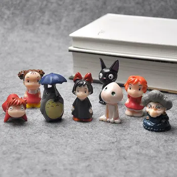 8pcs Anime Studio Ghibli Totoro Spirited Away Ponyo on the Cliff by the sea Anime Model de Decorare Jucării pentru Copii