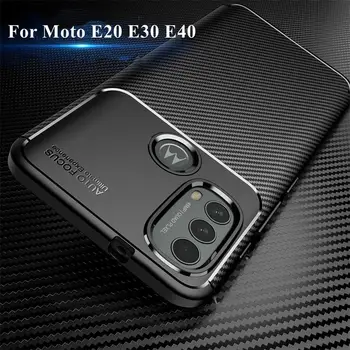 Pentru Motorola Moto E40 Caz Pentru Moto E20 E30 E40 Capac De Silicon Rezistent La Șocuri De Protecție Spate Bara De Protectie Pentru Motorola Moto E40
