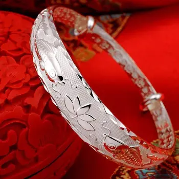 Noi branduri de moda 999 argint Pesti juca lotus bratari Brățară pentru femei clasic petrecere de nunta bijuterii cadou de Crăciun