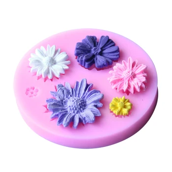 3D de Floarea-soarelui gel de siliciu mucegai moale bomboane mucegai tort de decorare instrument de Ciocolata Mucegai