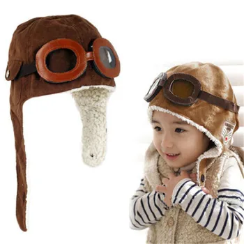 2 Culori Minunate Copii Mici Capac De Cald Pentru Copii Pălărie Băiat Căciulă Cool Fata De Copil Pentru Sugari Iarna Pilot Capac