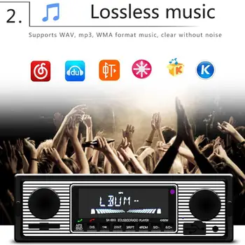 Masina Mp3 Player Hd Radio Fm Compatibil Bluetooth Hands-Free Call U Disc Card Aux Radio Cu Telecomanda Multimedia Auto
