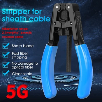 FTTH Fibra Optica de Dezizolat 5G Piele Stripper Cablu Clește 2.1*1.6 mm Fotoelectric Compozit Cablu de Sârmă Stripteuză
