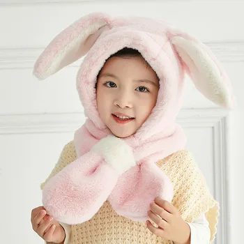 4-14 ani Copii Vechi de Pluș Drăguț Bunny Pălărie de Iepure Capacul Urechi Copii Costum Bonete pentru Băieți și Fete de Iarna Cald Pălării Zapada Mare Cadou