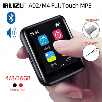 RUIZU A02 M4 Full Touch Screen, Bluetooth 4.0 MP3 Player, Player de Muzică Portabil cu Difuzor FM EBook Video Recorder Pedometru