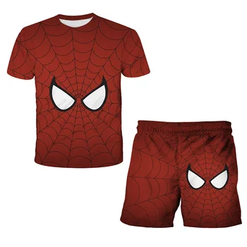 Grafic T-Shirt pentru Copii coreean Haine Baieti Haine 4ani la 12ani Spiderman 3D de Imprimare Costum de Halloween pentru Copii Fata de Seturi