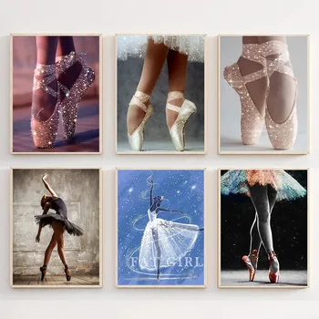 Diy Diamant Pictura 5d Noua Colectie 2022 Full Diamond Mozaic de Balet, Dans goblen Kit de Cristal Pantofi de Dans Broderie