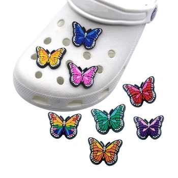 1 BUC Fluture Colorat Pantof de Farmece Amuzant Croc JIBZ Pantofi Cataramă Decor Pentru Sandale Bratara Copii X-mas Cadouri de Partid en-Gros