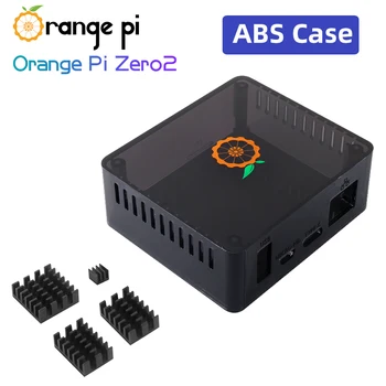 Orange Pi Zero 2 ABS Caz Negru Transparent Coajă Proteja Cutie pentru OPI Zero 2 Opțional Heatisnks
