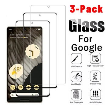 3Pcs Pentru Google Pixel 7 7 Pro 6A 4 4XL 3 3XL Premium Tempered Glass Screen Protector Film Protector HD Clare Protejarea Garda